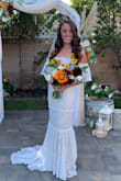 I had to plan a very quick wedding ceremony and I bought this dress on a whim. I took the size quiz and ordered a medium, but I was very nervous about the fit. It arrived two days before my wedding day and it fit PERFECT! I got so many compliments, I loved it! I'm very tall but the length was perfect! If you are on the fence about this dress, get it! I would recommend it to all of my friends. - Melanie Y.