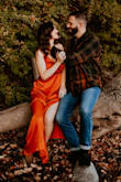 I wore this dress for my fall engagement photos. This dress is STUNNING and looks amazing in photos. Don't even second guess, just buy it! - Rebecca G.