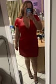 This color is amazing! The dress fits perfectly and is so comfortable. I never want to take it off. Perfect for a scarlet lady party I will be going to and also for the holidays. BRB I need to go put this back on and live in it forever. - Miryam R.