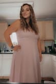 I ordered purely by size measurements and couldn't be more happier. I got so many compliments and your girl LOVES a good dress..
I ordered an XL, I'm a size 16 pant, length was great for me as I'm 6' tall. - Shelby E.