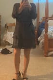 This dress is so cute! I'm wearing it to a family wedding next week. I have a barrel rib cage or I could've gotten by with a medium. Order it! - Tami M.