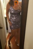 The dress was ok.  It wasn't as short as some of the other mini dresses I've tried from Lulus. I didn't like the top of the dress though.  I thought it looked a little cheap at the top.  I was not interested in wearing shape wear or a bra and I think you need both with this dress unless you're super fit and have a decent size chest lol.  I had to return. - Jessica W.