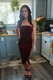 This dress exceeded my expectations! It fit like a glove, and was so comfortable to wear. The color is even more beautiful in person! - Ashli R.