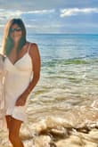 Beautiful dress for family pictures on a beautiful beach. Not too see through. Nice material. Body fitting so maybe I should have sized up for some forgiveness or worn spanks to hide the imperfections but the sizing was perfect. Love it and will wear it again. - MJ B.