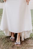 The perfect wedding shoes!! I wore them all night and they felt great! I rarely wear heels so these were absolutely perfect. Added some fun embellishments for my wedding but would've been content with them plain too. - Emme M.