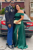 Wore this to my husband's military ball and received so many compliments. Everything was perfect from the fit to the length. The only thing I had to do was get it pressed at the dry cleaners. It will not disappoint! - Domi A.