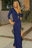 I bought this dress to wear to a formal wedding. It has no frills or embellishments; I added some jewelry to dress it up. It is so comfortable and I love how versatile it is. If I need it for a more casual event, I can just change up/skip the accessories. - Erin M.