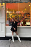 I am so in love with these boots. They are so comfortable and true to size. I'm a 7 1/2 but ordered an 8 and there's a little extra room. The heel height is perfect and I was able to walk around the city all night with no problems. - Jennah K.