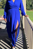 I love this dress! It was perfect for our engagement pictures & was the perfect color match for the wedding. It fit perfectly though a little bit loose which I feel made it flow better. I typically wear a Large so that's the size I ordered. - Jennifer B.