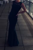 I wore this to a black tie wedding and it was perfect. I got so many compliments. It was hard to zip up past the waste where the fabric is thicker but otherwise fit like a glove. - Carly G.
