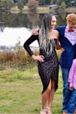 My daughter ordered this to wear to homecoming and it was stunning. She received so many compliments! Great it's and great price, this piece is something she can wear over and over again to different functions! - Micaela T.