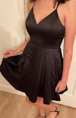 15-year-old daughter loves this dress. It has pockets. Doesn't show too much. Great length. Adjustable straps! We will order from Lulus again! - Emily S.