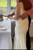 I was looking for a dress for my small wedding and I love this dress and how it looked!! The dress is form fitting and was true to size even though I am pregnant. If you are hesitant just go for it I love it! - Hannah W.