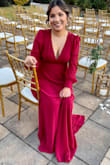 Loved it! I was nervous about the sleeves being too long but everything fit nicely. Lulus dresses are truly true to size! The only reason I didn't give it a 5 star was because the v cut was a tad too low. - Monica P.