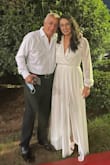 I wore this dress to my wedding rehearsal dinner and it was absolutely fabulous, I felt like a goddess. Based on the reviews I ordered a size down, as I am usually a medium and I think it was the right choice. A little tight putting it on but once it was on it fit beautifully. - Christiana D.