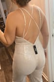 The sequins gets stuck to each other when you walk within the inner thigh area. I tried walking small distances several times and it kept getting tangled together where it can damage it. If your inner thighs touch this may happen to others as well. I ordered size large and I'm normally size 10/12. Also little see through around butt area. Sad it didn't work out for me!! - Jennifer R.