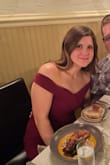 Purchased this dress for my 5 year wedding anniversary. It was a perfect fit. I was going to get a strapless bra, but took advice from other reviews and just went without one! It was very comfortable and the material is thick and stretchy. - Serita D.