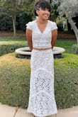 I was nervous to order online for my daughters prom but shipping was fast! And we couldn't be happier with her choice! The fabric is nice and sturdy. I'm a seamstress and can say that this is a well made dress. The skirt is for tall girls but that was a simple fix. - Alicia M.