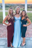 Wore this dress to a fall wedding and it was perfect for the occasion. The fit is perfect and I wasn't pulling at it all night. Got so many compliments! - Caroline B.