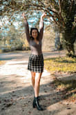 This skirt is perfect to dress up or down! - Lainey W.