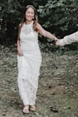 This dress was my second choice and the one I chose for my day. It was gorgeous and unique! I got so many compliments on it. It was maybe an inch too long but not long enough to get altered. I'm also very short! - Ashley S.