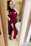 Wore this to a black tie wedding and I received so many compliments, especially on the color. If you're 5'7" or shorter, you'll probably need it hemmed. I'm 5'1" and even with 5" heels, I had to have about 5" taken off. - Alexandra R.