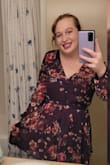 I love this dress! It is so cute and I love the way it moves with me when I'm dancing. There are just a few small flaws: first, the buttons on the top are elastic. This seems like a design flaw, because it makes it look like it doesn't fit when it does and makes your bra show. I put a few stitches in and that seemed to do the trick, but it just seems silly that it was designed that way. The only other issue is that there's a spot in the middle of my arms where the fabric feels too tight when my arms are anywhere but at my sides. Besides these two small issues, I love the dress. It can be dressed up for a wedding or dressed down for more casual settings. - Sarah P.