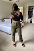 Super cute! These are so flattering on and can be dressed up with boots or down with flats. Being 5'3, a lot of pants are too long for me but these are a great length as is or rolled up once. I removed the belt which I think gives them a more casual and versatile look. - Chelsea Y.