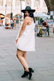 I love this dress! I wore it in New Orleans for my bachelorette party, and it was so comfortable and cute. I was worried it would be too short and ended up wearing bike shorts underneath just in case, but they weren't really necessary. - Christine V.