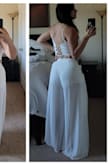 I really enjoyed this outfit, it wasn't something I would normally wear. The pants were so flowy and fun, just wish the shorts had been a little longer. The pants were also pretty long, at 5'10 I was definitely stepping on them. Probably needs to be worn with a bit of a heel. - Christine V.