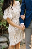 I was skeptical about the sleeves on me, personally, because as someone with a shorter stature I wasn't sure if it would look awkward. After trying on the dress, I was thoroughly satisfied and pleased.  It was simple yet elegant and, yes, the sleeves were really cute. - Nujsaubnusi V.