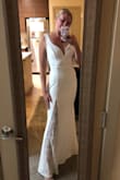 Last minute, literally days before my wedding I had second thoughts about wearing my dress all night long. I logged into Lulus and thought what the heck... I did the expedited shipping and this dress along with 2 others were ordered just in time. I ended up falling head over heals in love with this one and wore it for my reception. I am 5' 5" and with heels, the length for the Small was perfect. It was so comfortable and was the absolute perfect dress for dancing the night away. I was so happy I decided to order it, Lulus had so many amazing options. If you are a covid bride, looking to do something small or just want a fun second dress, this is the dress for you!!! Thank you Lulus! - Casey C.