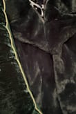 Color is nothing like it's depicted :( I have included photos so you can see how muted and muddy the color really is. In one photo I included an emerald green throw pillow I have for comparison. So sad that this coat is not at all as advertised. - Siobhan W.