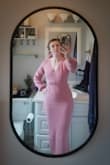 I am absolutely in love with this dress! It's so unbelievably comfortable, flattering with just a hint of sexy, plus the sweetest color! Pictures of the pink color are true to real life. It's a total knockout and works just as well dressed up as it does lounging around the house. - Alexandra W.