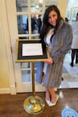 I am SO glad I bought this coat. I wanted something bold to add to my rehearsal dinner outfit and this did the trick. The quality is great and I received so many compliments. I'm a size Medium in most things, but I sized down to a small per other reviewers and it was a perfect fit. I had no trouble buttoning and no tightness in the arms. I want all of the colors! - Aubrey M.