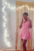 I think I could've gotten away with a medium at least in the chest area but overall it was a comfy dress, soft material. IT IS SHORT. Some of the photos I took I had to delete cuz my panties were literally visible lol. - Bryce C.