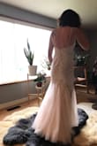 Beautiful dress! It was a little large around the chest, but I have small boobs (34-36B) and I am planning to get that adjusted. The color is amazing and it looks high quality with the lace. - Roslyn P.