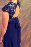 Wore this for a friend's November wedding in Houston, Texas - mild temps and it was inside. It was perfect. It was very slightly tight but had it tailored to let about 1/4 inch out. Material was perfect, didn't wear a bra and I'm typically very modest and ALWAYS wear bras. Loved the back!!! - Lien B.