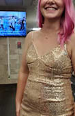 This dress is stunning! The fit and hug it very flattering. A little side note to future buyers. 
Just below the bust the dress has support, allowing some shape for the waist. The top is padded so the dress can be worn braless. A larger chest might have difficulty, like myself, not wearing support. My boobs eventually couldn't be held in the cups and started falling below the expected placement. (I had to keep pushing the girls up into the cup)
Also, fare word of warning to curvy girls. The back slit is 13 inches. I have a larger bottom then top, so the slit was right below my cheeks... I could not bend over. 

Altogether, I felt really pleased with this dress and I am happy with my purchase! - Bethany C.
