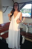 This dress was so perfect for my rehearsal dinner! It fit like a glove. I'm tall so the length was good-I didn't have to have it hemmed but it did touch the ground. This dress was so comfy and I got so many compliments! One of my bridesmaids even wore it in blush for my wedding. - Morgan W.