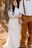 I saw this dress so many times on the website and didn't love it based on the stock photo. One day I saw how many reviews it had and looked and thought holy crap this dress is perfect. And let me tell you, it is. I ordered an XL and it fit like a glove. Literally, didn't need a SINGLE alteration. Do yourself a favor and buy it. - Briana L.