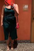 This is the perfect dress. The fabric is soft and comfortable. The color is gorgeous. I am curvy and often have to wear Spanx under a dress like this. However, this dress is magic and hid all the usual spots that I wear Spanx to camouflage. I can't wait to get this dress in another color. It's THAT good! - Haley C.