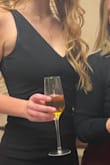 I love this dress! I was a little worried about how it might fit in the chest, but it held together well! I wore this for Friendsgiving and it was a huge hit!! Very snug fit but with a good amount of stretch. - Charlie W.