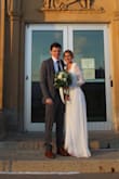 This dress was beautiful! I used it for my court house wedding. It was super flattering on me. The only issue with it was that it was a little long and there was no padding/lining in the top of the dress so I had to get some added. - Kate M.