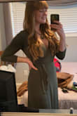 I wore this dress for a wedding. It was so comfortable, like wearing a cozy pair of leggings but wrapped around your whole body. I used boob tape & wore spanks shorts with the dress so there were no lines that showed, as the material is quite thin. I didn't use double sided tape like some people suggested, but I made sure to wrap it tightly around me to keep the neckline where I wanted it. I received so many compliments in this dress & felt so stunning in it! This was my first ever purchase from Lulus, but I will certainly wear this dress for future occasions & look to this site for any future attire I may need for other occasions! - Lilly M.