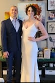 Bought this for our elopement and it was perfect! Even though it's lined, the white is see-through if you don't wear nude undies. It fit like a glove. - Miranda K.