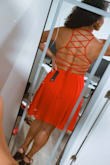 I live in Florida and was looking for a dress to match the climate and vibe of this wonderful state. The dress is pretty, the back is a charm, and the length is perfect to wear with heels. The only thing that was not my favorite was the breast area. I recently lost a lot of weight and it took a toll shape-wise, so I felt that it compressed a little bit and didn't look as pretty. But as I mentioned, The dress is not to blame ;). - Wladina F.