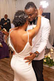 As soon as I saw this dress I fell in love. I absolutely loved my wedding dress but I wanted a second surprise party dress for my husband and this was it. Just before the closing speech, I told him I was going to the bathroom, seconds later I returned in this beautiful dress. It showed off my curves while hugging them firmly at the same time. I felt so beautiful and confident in it. - Nicola H.
