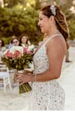 Loved this casual but elegant dress for my vow renewal ceremony in Riviera Maya, Mexico. Of course, it was too long for me so we had to fix the length. - Ingrid R.