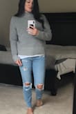 I love the fit of these jeans. They are lightweight and super comfy. I am in between a 28 and 27. I opted for 27 for a tighter fit.  The inseam hit just right for my 5'2 height. These might have looked cropped if I was any taller. I don't have a flat stomach and these were flattering for my midsection. - Michelle F.